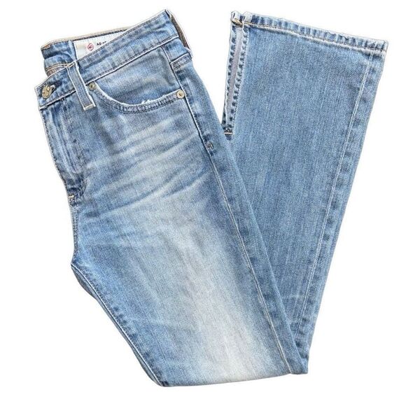 AG Adriano Goldschmied The Jodi Crop side slit Jeans light Blue Denim size 25 - Picture 11 of 11